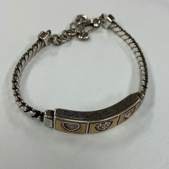 Brighton triple heart gold and silver‎ bracelet - Picture 2 of 7